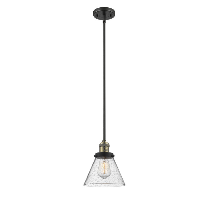 Emery 1 - Light Single Pendant, Polished Nickel, 10" H x 8" W x 8" D