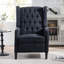 Fauteuil inclinable manuel à oreilles capitonnées avec clous décoratifs et mécanismes réglables-1481257506