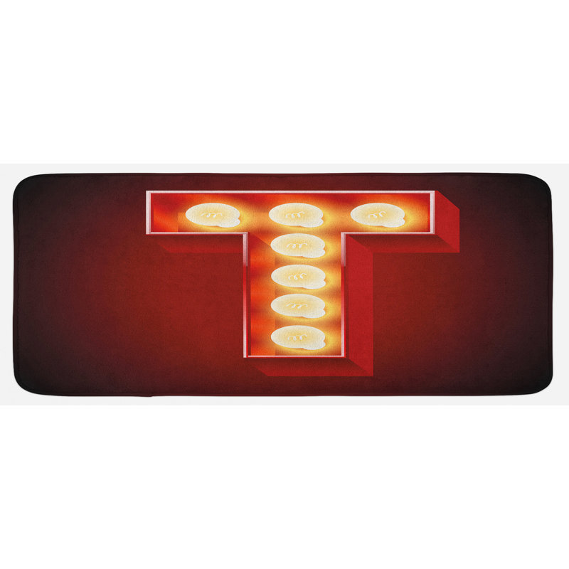 Tapis de cuisine rubis jaune cinéma noir, Rouge, T