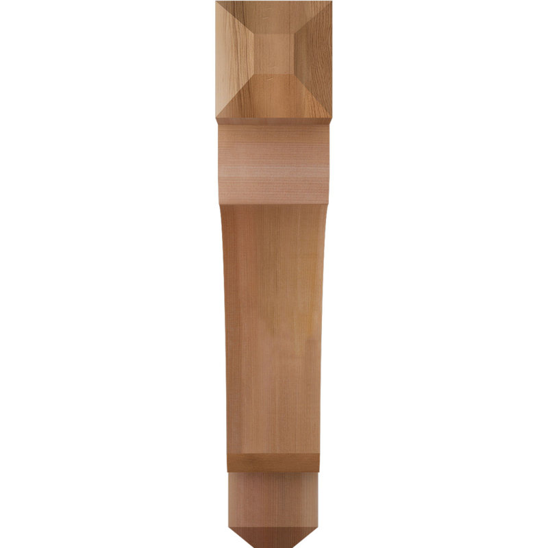 H Support en bois / corbeau, Western Red Cedar (Smooth), H 22 po x l 3,5 po x P 22 po