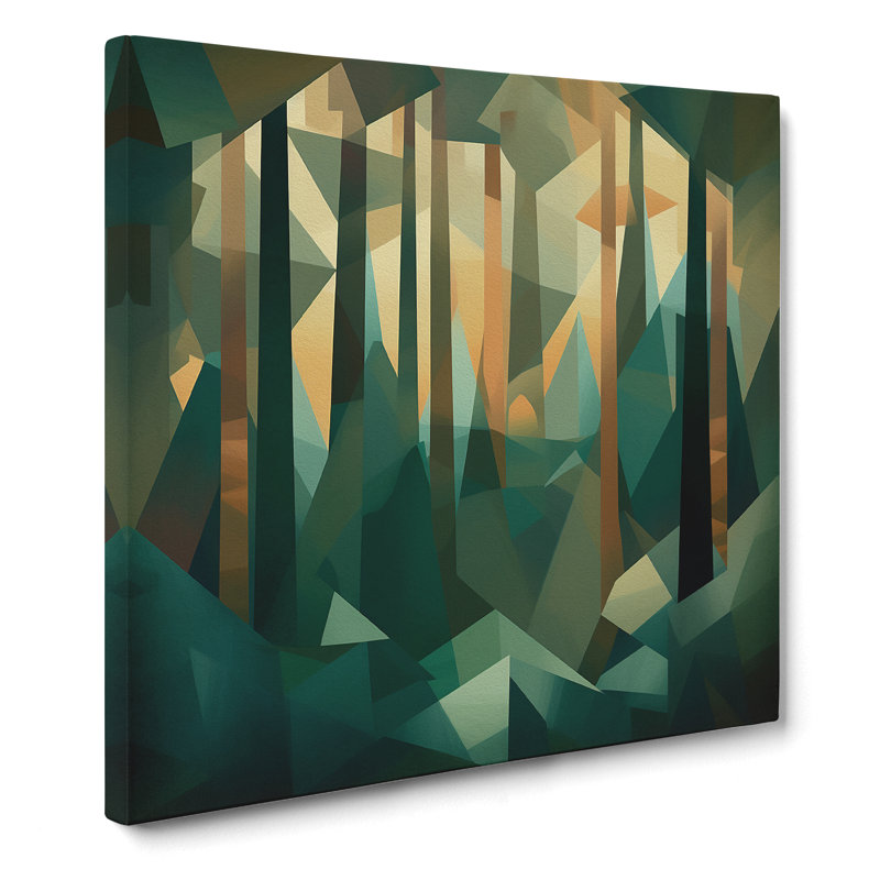 Forest Cubism No.1 - Wrapped Canvas, 35cm H x 35cm W x 3cm D