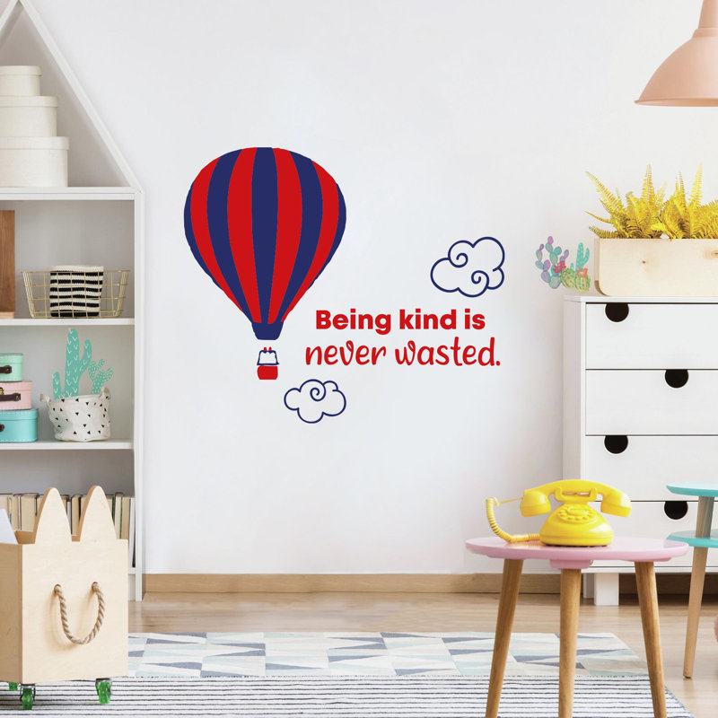 Décalcomanie murale en vinyle "Being Kind", H 27 po x l 30 po x P 0,05 po