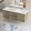 Meuble-lavabo flottant avec lavabo et meuble-lavabo-346027539