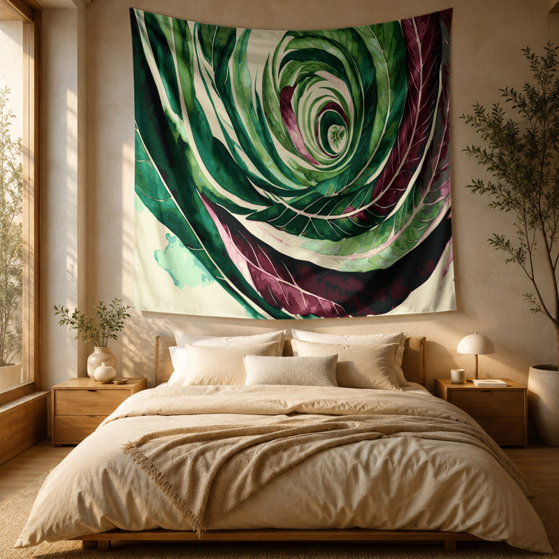 Tapisserie murale Botanical Maranta, 88 po x 104 po