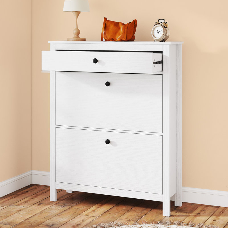  Armoire de rangement pour chaussures 16 paires avec tiroir