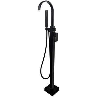 1 Handle Floor Clawfoot Tub Faucet with Diverter