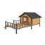 Niche pour chien unique en bois
