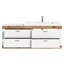 Asheboro 132cm Single Bathroom Vanity Base Only in White/Natural