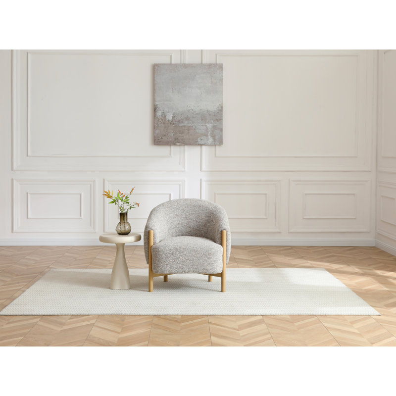 Upholstered Accent Chair, Beige