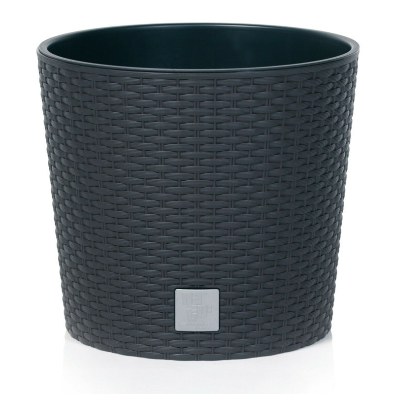 Eilean Pot Planter, 19cm H x 20cm W x 20cm D, Black