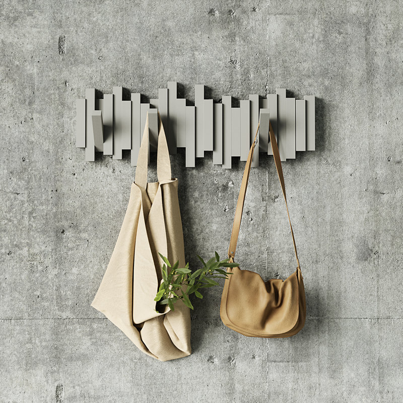 Umbra Sticks Wall Mounted Coat Rack, Grey