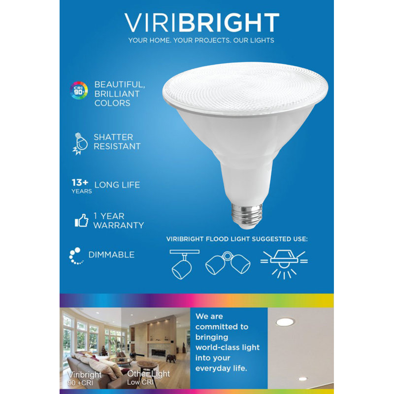 100-Watt Equivalent PAR38 Shape E26 Base 1500 Lumen LED Light Bulb, 6500K