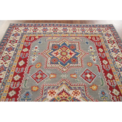 Geometric Kazak Oriental Area Rug