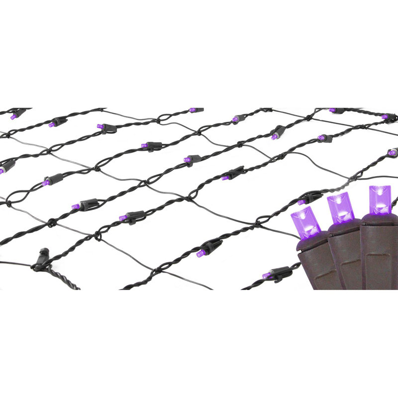 2' x 8' LED Net Style Tree Trunk Wrap Christmas Net Lights, Purple