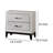 Erica Nightstand, 2 Drawers, White Wood Finished Frame, Metal Handles-1549538238