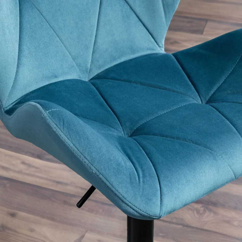Abriel Height Adjustable Swivel Bar Stool With Back & Footrest Barstool Kitchen Dining