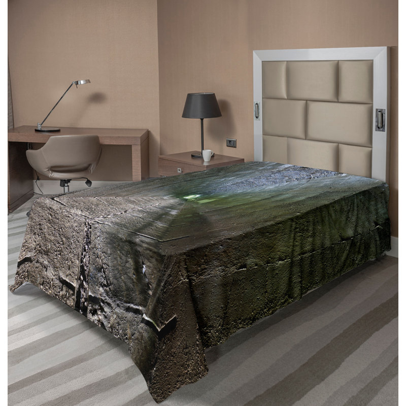 Drap-housse brun foncé Ambesonne, Drap plat pour lit simple