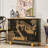 Black Hand-Painted Accent and Buffet Cabinet