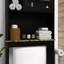 Armoire de rangement moderne en bois au-dessus de la toilette pour la maison et la salle de bain
