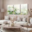 Tableau mural sur toile tendue à motif floral d'hortensias blancs (paquet de 3)-730375302