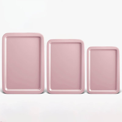 Baking Sheet Pan Set,Nonstick Bakeware Sets with Wider Grips, 3 Pack