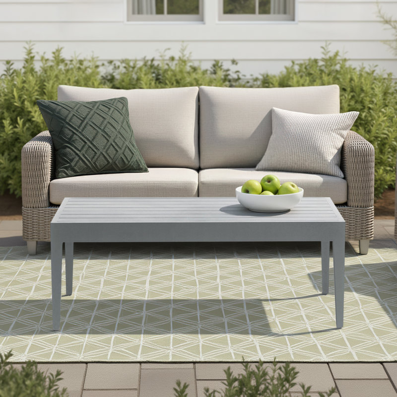 Whitman Metal Coffee Table, Blue