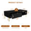 Table basse Mid-Century moderne avec tiroirs doubles-129422314