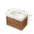 Tilley 30" Bathroom Vanity&sink, Wall-mounted Stripe Plywood Storage Cabinet With 2 Drawers, Calacatta Gold Sintered Stone Top With Ceramic Undermount Basin, Pre-assembled, Espresso Woodgrain Color