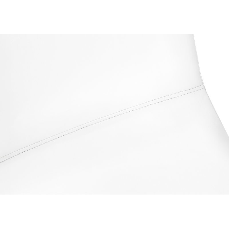 Chaise de bureau moderne en similicuir blanc et base en métal robuste avec structure de support de siège ergonomique