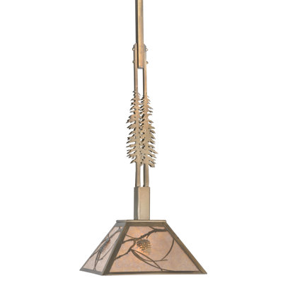 Luminaire suspendu carré en pin 16 po