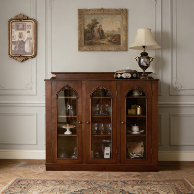 Elegant Wooden Display Sideboard