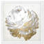 Or et lumière blanche florale - Peinture encadrée sur papier-68785297-68785300