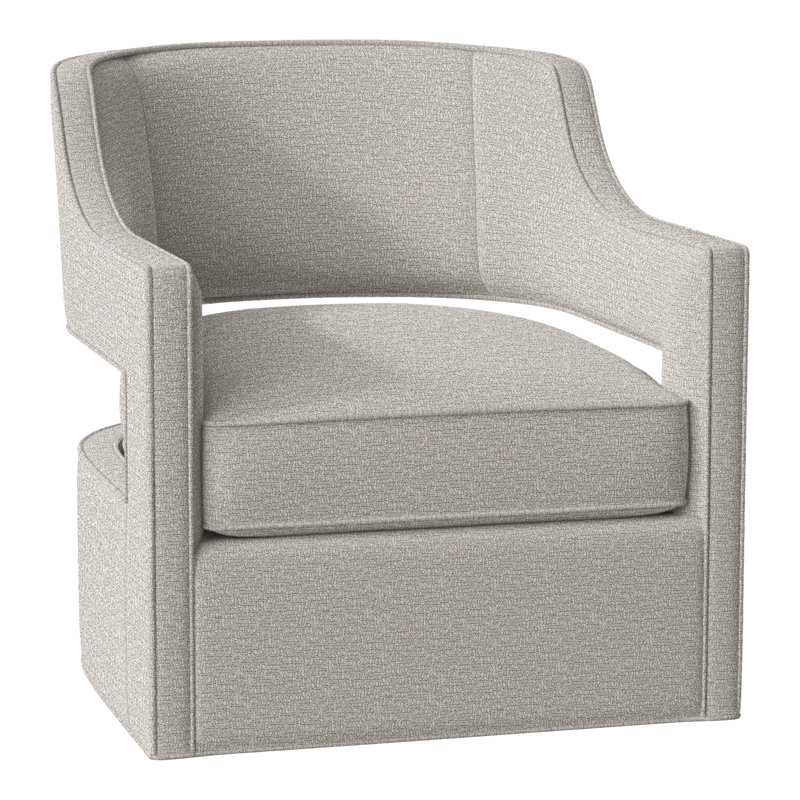 Fauteuil pivotant l 29,5 po Phoebe, Perigold poivre blanc