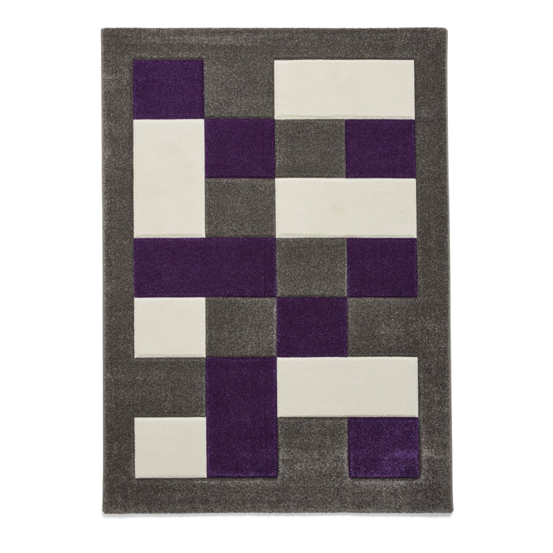 Brooklyn area rug Machine Woven Grey/Purple, Rectangle 80 x 150cm