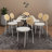 Modern Velvet Upholstered Dining Chair With Cane Rattan Back – Accent Side Chair With White Steel Base Open Frame Design, Mid-Century Boho Coastal Style-2101938389-2096635458
