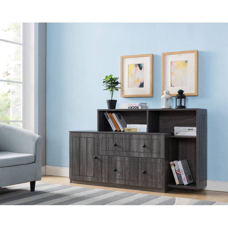 152cm Wide 2 -Drawer File Cabinet, Distressed Grey