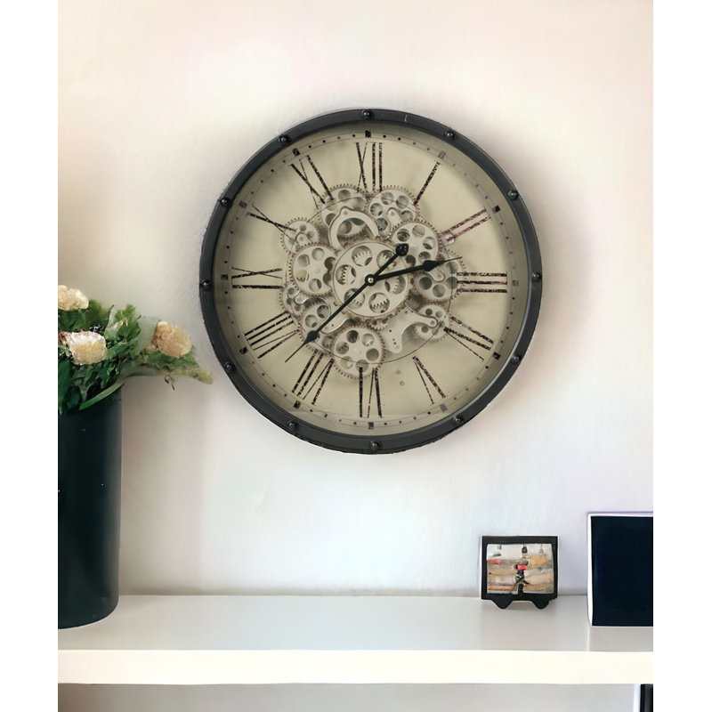 Horloge murale 17,5 "Divante, Blanc / gris