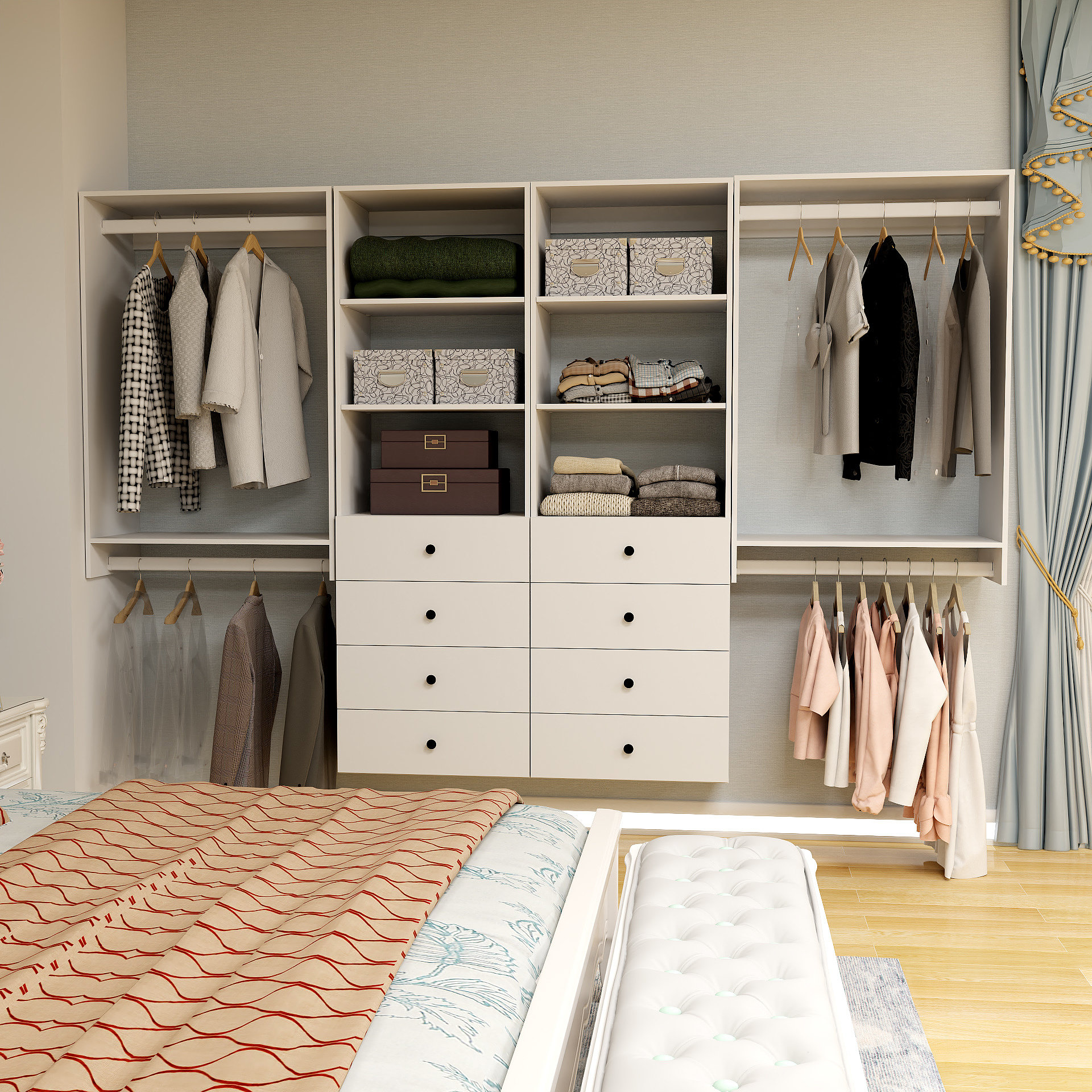 Latitude Run® Alessandrino 110.24 Closet System & Reviews | Wayfair