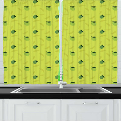 Floral Tailored Kitchen Curtain