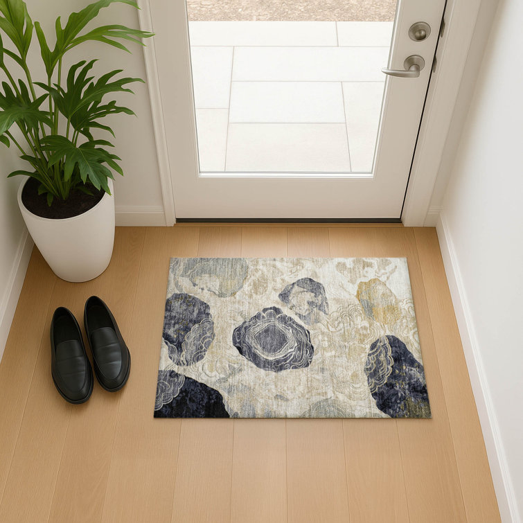Premium Machine Washable Mehara AMF1686 Geometric Rug