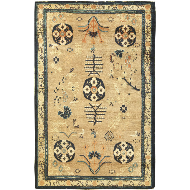 Vintage One-of-a-Kind Rectangle 4' X 6'2" Area Rug