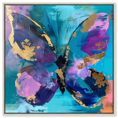 Art mural coloré «Jewel Toned Butterfly» par Art Remedy
