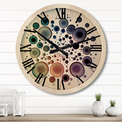 Horloge murale surdimensionnée en bois Cymatics