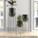 Cristine 3 Piece Set Metal Planters on Stands, For Indoor and Outdoor Use, 11 L x 11 W x 40 H Inches