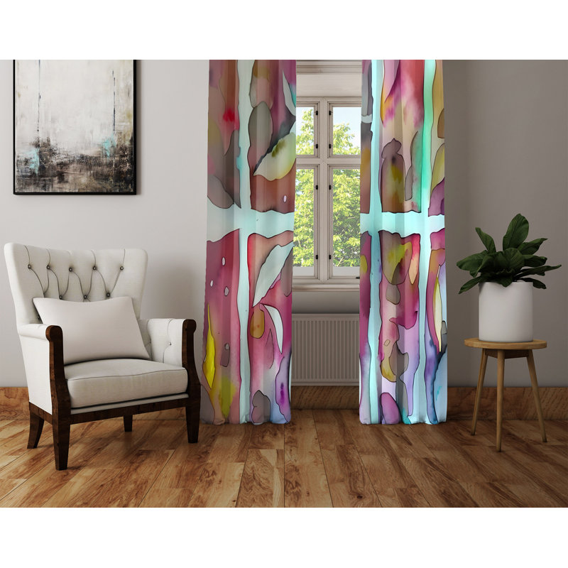 Paire de rideaux semi-transparents Darwood, L 40 po x L 82 po