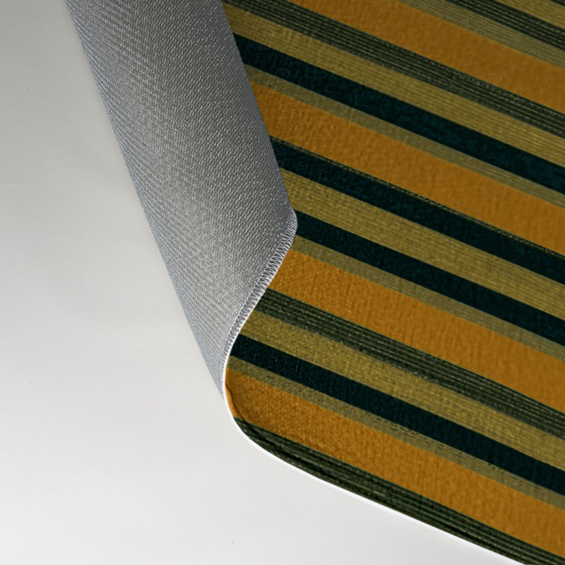Tapis intérieur / extérieur brun HorizontalStripes, Rectangulaire 3 pi x 5 pi