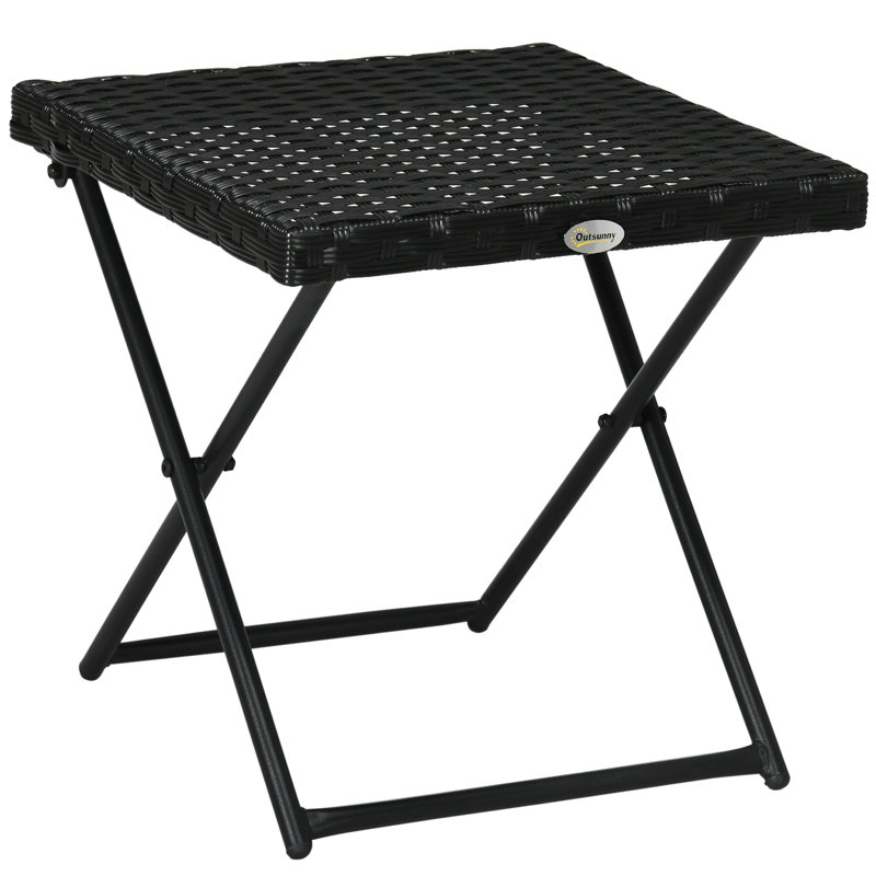 Square Metal Folding Outdoor Coffee Table , 40cm cm W 40cm cm D