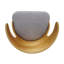 Paire de tabourets de bar de style Mid-Century gris