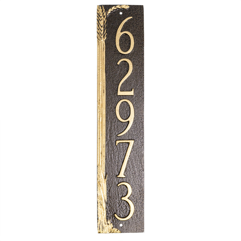 Wheat 4-Line Lawn Address Sign