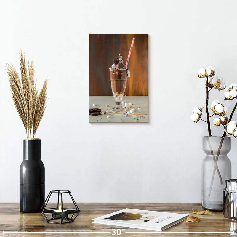 Yarlin Chocolate Cookie Milkshake, 12" H x 8" W